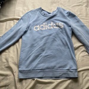 Light blue adidas crewneck, size small